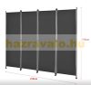 Outdoor partition wall, accordion screen 170x215 cm black