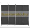 Outdoor partition wall, accordion screen 170x215 cm black