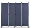 Outdoor partition wall, accordion screen 170x215 cm blue