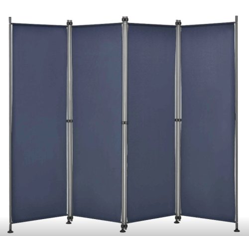 Outdoor partition wall, accordion screen 170x215 cm blue