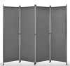 Outdoor partition wall, accordion screen 170x215 cm gray