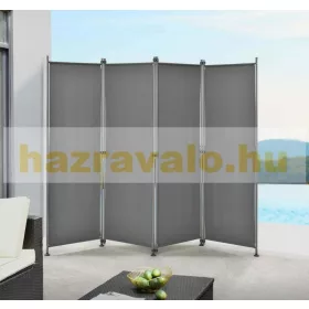   Kültéri spanyolfal térelválasztó, harmonika paraván 170x215 cm szürke