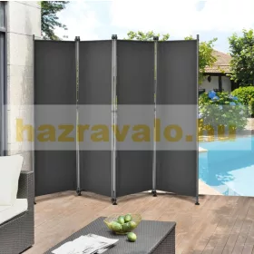   Kültéri spanyolfal térelválasztó, harmonika paraván 170x215 cm sötétszürke