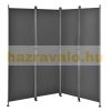 Outdoor partition wall, accordion screen 170x215 cm dark grey