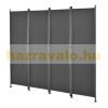 Outdoor partition wall, accordion screen 170x215 cm dark grey