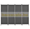 Outdoor partition wall, accordion screen 170x215 cm dark grey