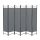 Spanish wall, partition screen, 6 decorative panels 240x171 cm in dark gray