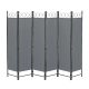 Spanish wall, partition screen, 6 decorative panels 240x171 cm in dark gray