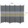 Spanish wall, partition screen, 5 panels 250x171 cm in dark gray color