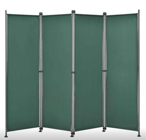 Outdoor partition wall, accordion screen 170x215 cm dark green