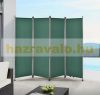 Outdoor partition wall, accordion screen 170x215 cm dark green