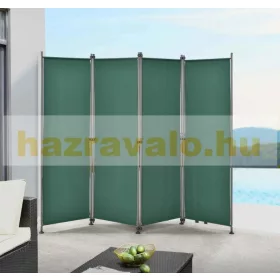   Kültéri spanyolfal térelválasztó, harmonika paraván 170x215 cm sötétzöld