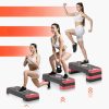 Aerobic Step pad állítható magassűgú edzőpad 10,6–20,32 cm piros színben