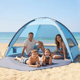   Strandsátor 4 személyre UV50+ napvédő strandsátor hordtáskával