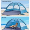 Strandsátor 4 személyre UV50+ napvédő strandsátor hordtáskával