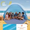 Strandsátor 8 személyre UV50+ napvédő strandsátor hordtáskával