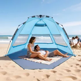   Pop-up strandsátor 4 személyes UV50+ gyorsan felállítható strandsátor
