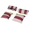 Two-person beach chair rattan couch with reclining backrest red-white 118x79x160 cm garden nook striped beach chair