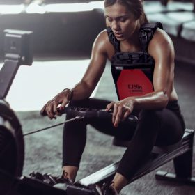   Súlymellény betétlemezek 2x3,97 kg acél súlylap, matt piros színben