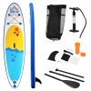 SUP adult Stand Up Paddle inflatable board set 305x76x10 cm Stand Up Board with paddle blue-white