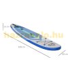 SUP adult Stand Up Paddle inflatable board set 305x80x15 cm Stand Up Board with paddle blue