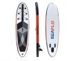 SUP adult 10' Stand Up Paddle inflatable board set 305X75X15 cm double material layer rounded shape paddle pump carry bag fin ankle strap