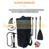 SUP adult 10' Stand Up Paddle inflatable board set 305X75X15 cm double material layer rounded shape paddle pump carry bag fin ankle strap