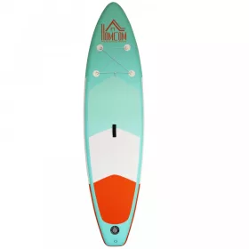  SUP felnőtt Stand Up Paddle felfújható deszka készlet 305x76x15 cm Stand Up Board evezővel zöld-narancssárga