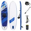 SUP felnőtt Stand Up Paddle 305x84x12 cm felfújható deszka Stand Up Board evezővel kék-fehér