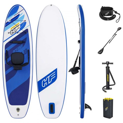 SUP felnőtt Stand Up Paddle 305x84x12 cm felfújható deszka Stand Up Board evezővel kék-fehér