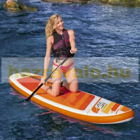   SUP felnőtt Stand Up Paddle 274x76x12 cm felfújható deszka Stand Up Board evezővel sárga-fehér