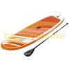 SUP felnőtt Stand Up Paddle 274x76x12 cm felfújható deszka Stand Up Board evezővel sárga-fehér