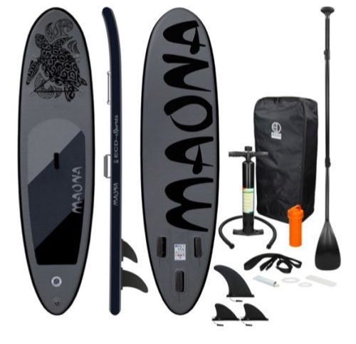 SUP adult black Stand Up Paddle 308x76x10 cm inflatable board Stand Up Board complete set