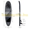 SUP adult black Stand Up Paddle 308x76x10 cm inflatable board Stand Up Board complete set