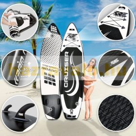 SUP felnőtt fekete Stand Up Paddle 380x77x15 cm unisex felfújható deszka Stand Up Board készlet