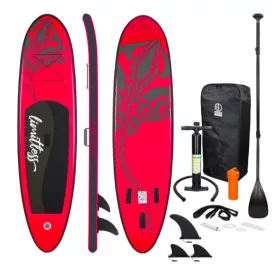   SUP felnőtt piros Stand Up Paddle 308x76x10 cm felfújható deszka Stand Up Board komplett készlet 