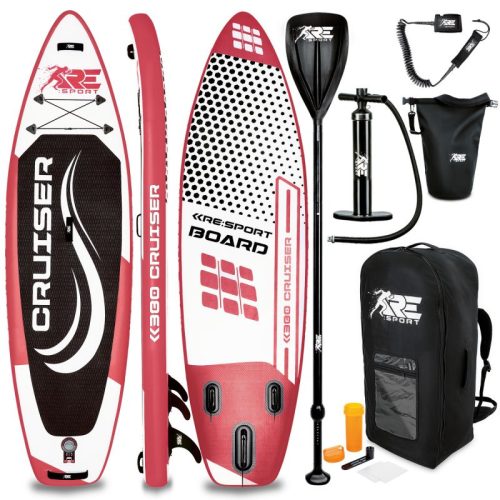 SUP adult red Stand Up Paddle 380x77x15 cm unisex inflatable board Stand Up Board set premium surfboard