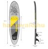 SUP felnőtt szürke Stand Up Paddle 308x76x10 cm felfújható deszka Stand Up Board komplett készlet