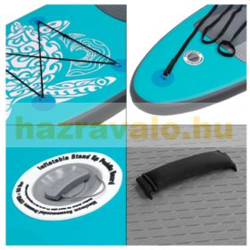 SUP felnőtt türkiz Stand Up Paddle 308x76x10 cm felfújható deszka Stand Up Board komplett készlet