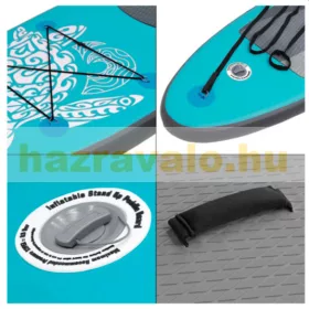   SUP felnőtt türkiz Stand Up Paddle 308x76x10 cm felfújható deszka Stand Up Board komplett készlet 