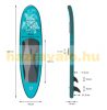 SUP adult turquoise Stand Up Paddle 308x76x10 cm inflatable board Stand Up Board complete set 