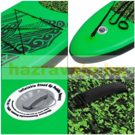 SUP felnőtt zöld Stand Up Paddle 320x82x15 cm felfújható deszka Stand Up Board komplett készlet