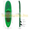 SUP adult green Stand Up Paddle 320x82x15 cm inflatable board Stand Up Board complete set 