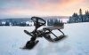 Steerable sled black Snow rider up to 75 kg with sled steering