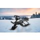 Steerable sled black Snow rider up to 75 kg with sled steering