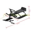 Steerable sled black Snow rider up to 75 kg with sled steering