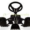 Steerable sled black Snow rider up to 75 kg with sled steering