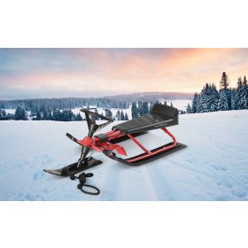   Kormányozható szánkó piros-fekete Snow rider 75 kg-ig szánkó kormánnyal