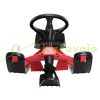 Steerable sled red-black Snow rider up to 75 kg with sled steering