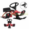 Steerable sled red-black Snow rider up to 75 kg with sled steering